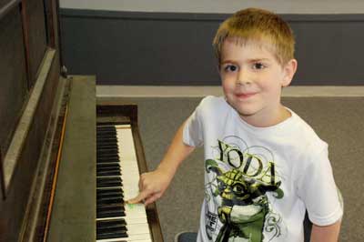 Child at piano